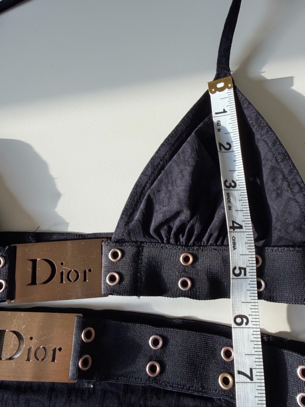 Vintage John Galliano Era Dior Monogram Bikini – Black & Gold - Picture 4 of 13